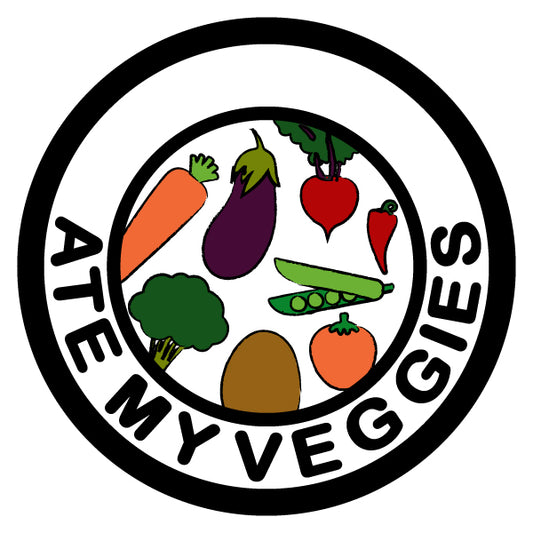 Ate My Veggies Vegetarian Merit Badge Screen Printing Design Files