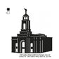 Feather River California LDS Temple Silhouette Machine Embroidery Digitized Design Files