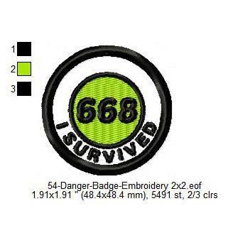 I Survived 668 Merit Adulting Badge Machine Embroidery Digitized Design Files