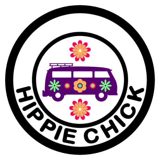 Hippie Chick Merit Badge Screen Printing Design Files