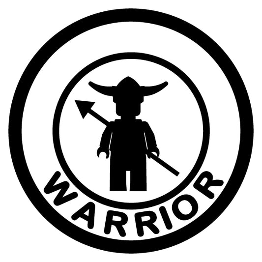 Warrior Silhouette Merit Badge Screen Printing Design Files