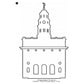 Nauvoo Illinois LDS Temple Outline Machine Embroidery Digitized Design Files