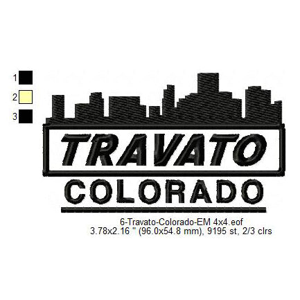 Travato Colorado State Designs Machine Embroidery Digitized Design Files