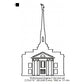 Richmond Virginia LDS Temple Outline Machine Embroidery Digitized Design Files