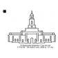 Bentonville Arkansas LDS Temple Outline Machine Embroidery Digitized Design Files
