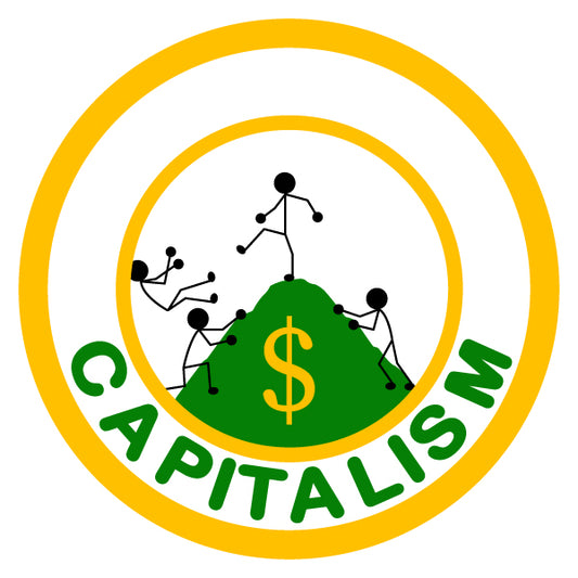 Capitalism Merit Badge Screen Printing Design Files
