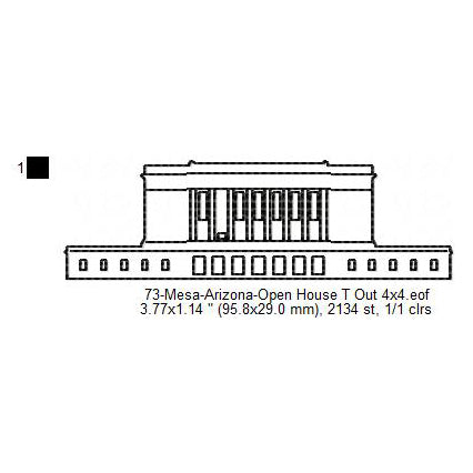 Mesa Arizona LDS Temple Outline Machine Embroidery Digitized Design Files