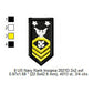 Master Chief Petty Officer MCPO Insignia Patch Machine Embroidery Digitized Design Files