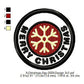 Merry Christmas Snow Merit Badge Machine Embroidery Digitized Design Files