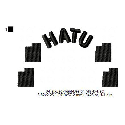 Utah Map Silhouette Hat Backward Machine Embroidery Digitized Design Files