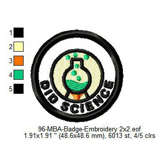 Did Science Educational Merit Adulting Badge Machine Embroidery Digitized Design Files