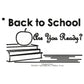 Back To School Apple On Book Table Machine Embroidery Digitized Design Files
