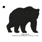 Bear Jungle Animal Silhouette Machine Embroidery Digitized Design Files