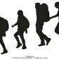 Hiker Hiking Silhouette Machine Embroidery Digitized Design Files