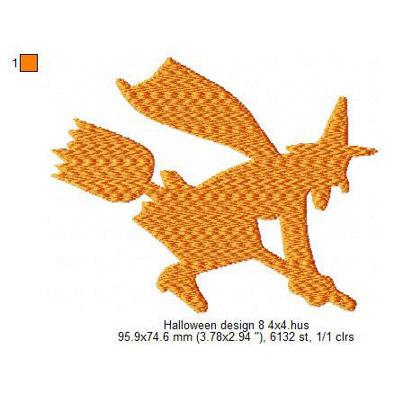 Halloween Wizard Ghost Symbols Machine Embroidery Digitized Design Files