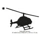 Helicopter Shadow Silhouette Machine Embroidery Digitized Design Files