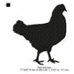 Hen Chicken Silhouette Machine Embroidery Digitized Design Files