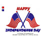 USA Happy Independence Day Flag Machine Embroidery Digitized Design Files