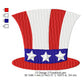 US Independence Day 4th July Hat Machine Embroidery Digitized Design Files