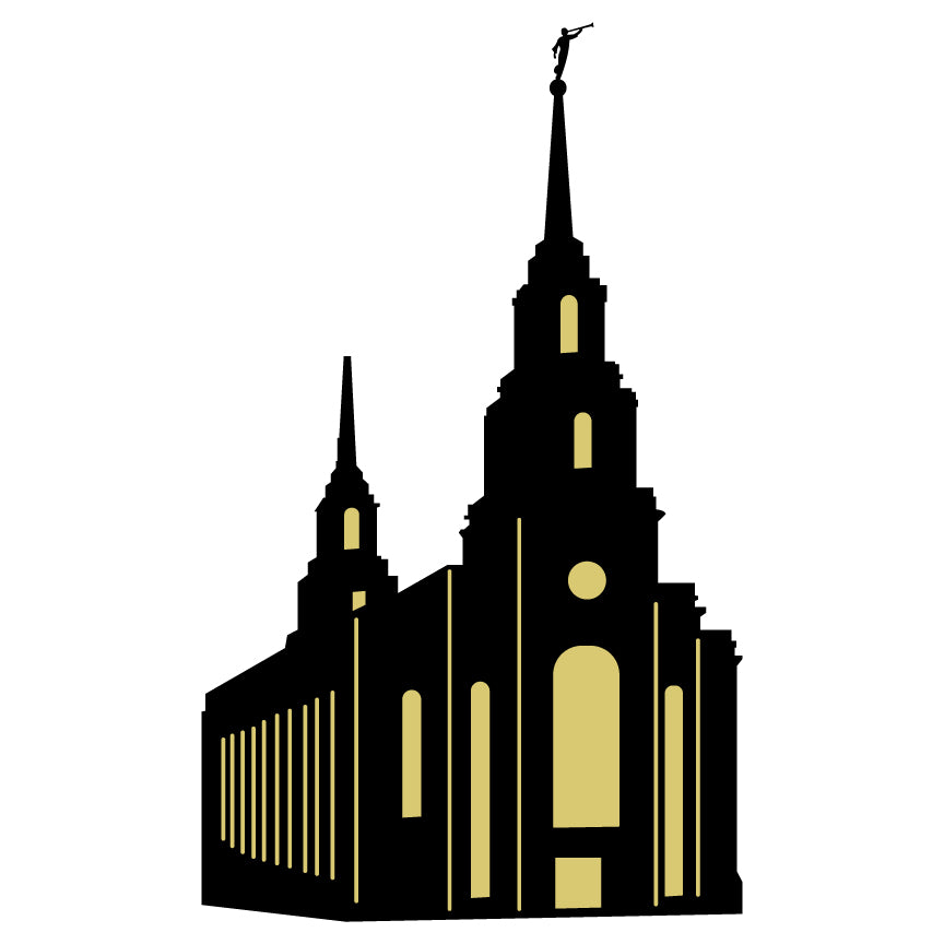 Layton Utah LDS Temple Vector Silhouette Screen Printing Design Files