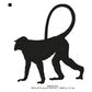 Monkey Wild Jungle Animal Silhouette Machine Embroidery Digitized Design Files