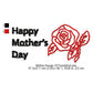 Happy Mother's Day Flower Machine Embroidery Digitized Design Files
