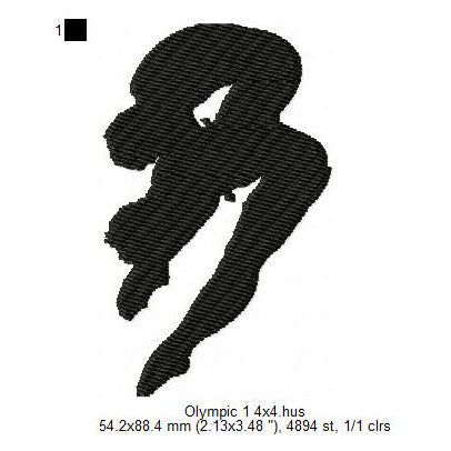 High Diving Olympic Sports Jump Silhouette Machine Embroidery Digitized Design Files