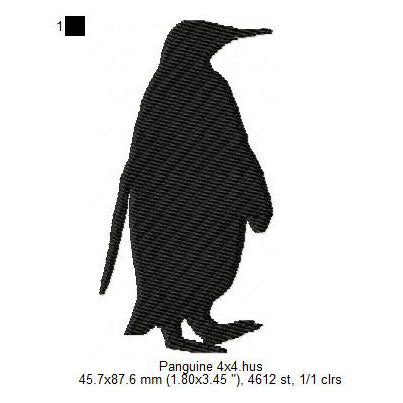 Penguins Aquatic Flightless Birds Silhouette Machine Embroidery Digitized Design Files