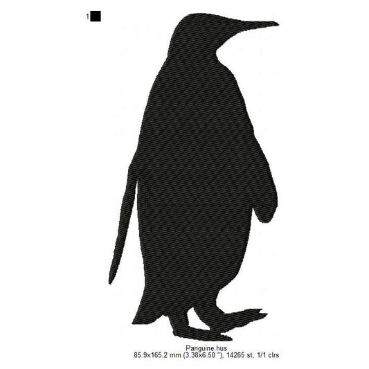 Penguins Aquatic Flightless Birds Silhouette Machine Embroidery Digitized Design Files