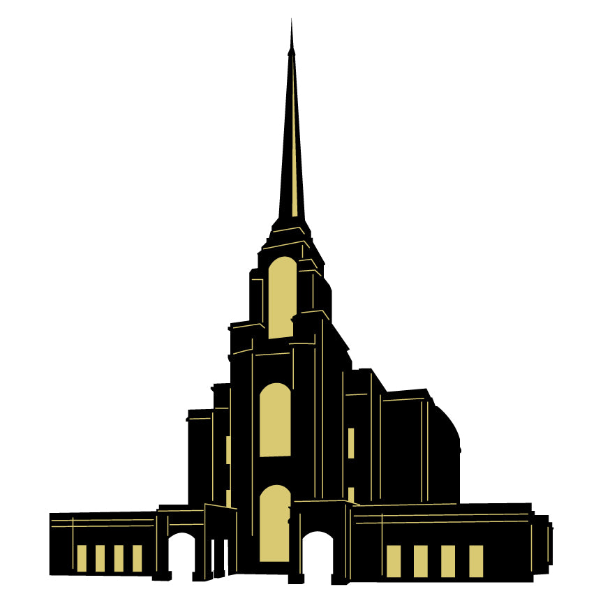 Syracuse Utah LDS Temple Vector Silhouette Screen Printing Design Files