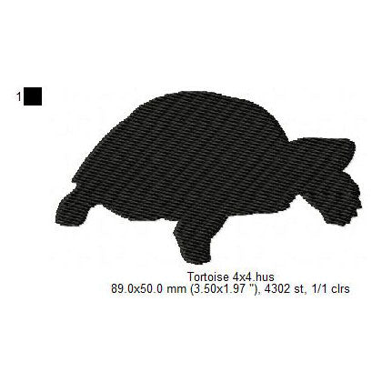 Tortoise Shadow Silhouette Machine Embroidery Digitized Design Files