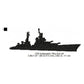 USS Indianapolis CA-35 Ship Silhouette Machine Embroidery Digitized Design Files