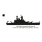 USS North Carolina BB-55 Ship Silhouette Machine Embroidery Digitized Design Files