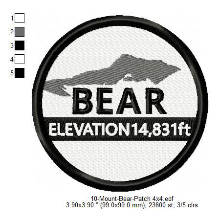 Mount Bear Mountains Merit Badge Machine Embroidery Digitized Design Files