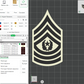 US Army Military E-8 Master Sergeant E-9 Command Sergeant Major Officer Insignia Emblem Symbols 3D STL Files For 3D Printing Using 3D Printer Machines