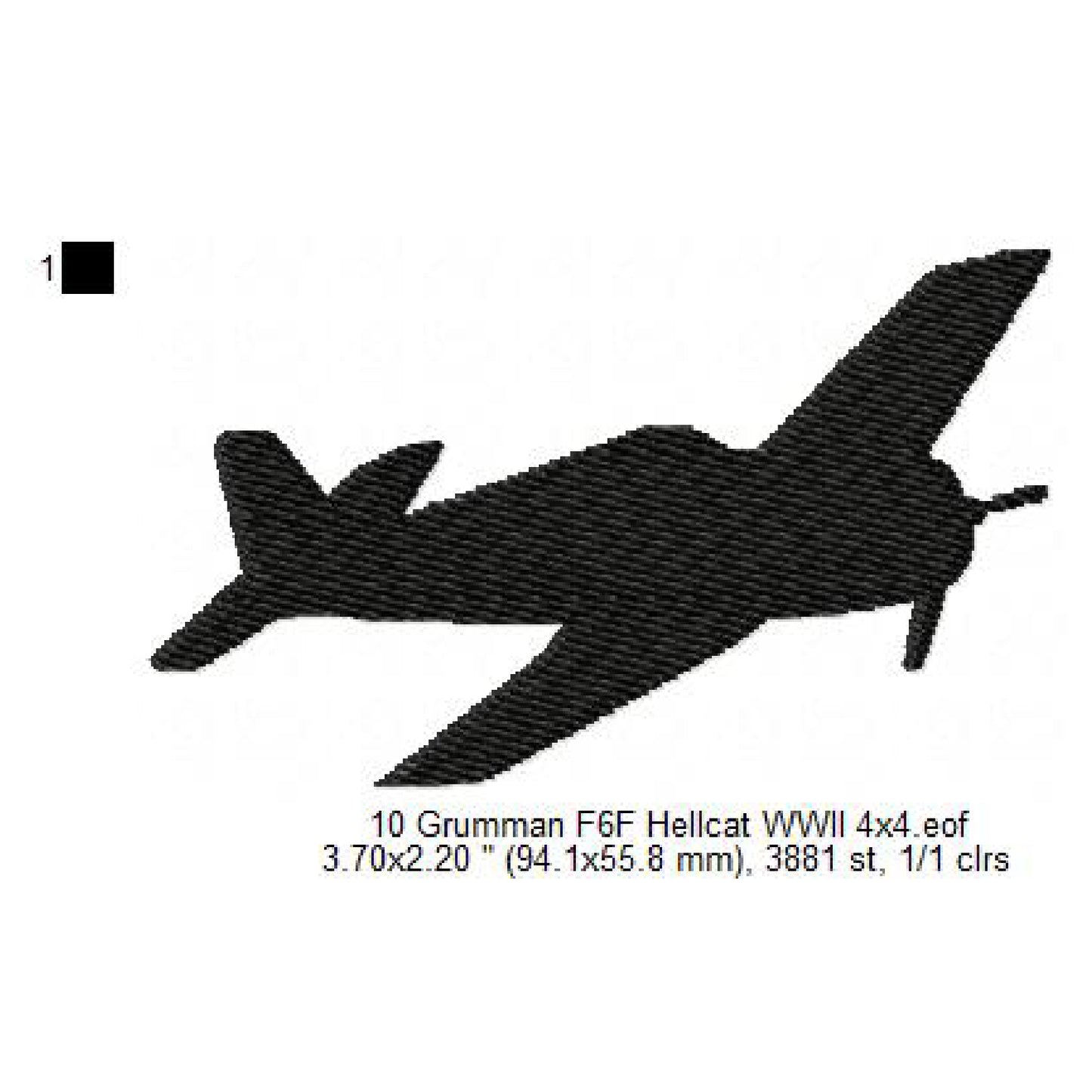 Martin PBM Mariner, Lockheed PV-1 Ventura, Curtiss SB2C Helldiver, Consolidated PB4Y-2 Privateer, Grumman F6F Hellcat WWII US Navy Aircrafts Silhouette Set Machine Embroidery Digitized Design Files