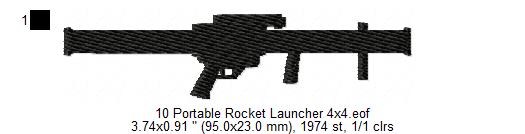 USA Popular Weapons Guns Rifles Silhouette Shadow Machine Embroidery Digitized Design Files | Dst | Pes | Hus | VP3 (Copy)