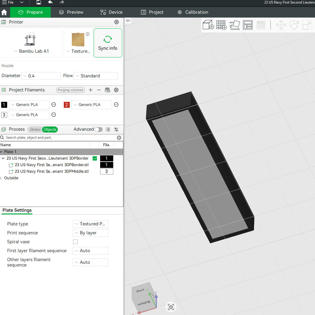 US Navy First Second Lieutenant Pattie Officer Insignia Emblem Symbols 3D STL Files For 3D Printing Using 3D Printer Machines (Copy)