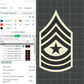 US Army Military E-9 Sergeant Major E-9 Sergeant Major Of The Army Officer Insignia Emblem Symbols 3D STL Files For 3D Printing Using 3D Printer Machines