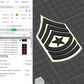 US Army Military E-9 Sergeant Major E-9 Sergeant Major Of The Army Officer Insignia Emblem Symbols 3D STL Files For 3D Printing Using 3D Printer Machines
