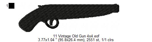 USA Popular Weapons Guns Rifles Silhouette Shadow Machine Embroidery Digitized Design Files | Dst | Pes | Hus | VP3 (Copy)
