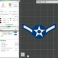 US Air Force USAF E2 Airman, E3 Airman 1st Class, E4 Senior Airman Rank Insignia Emblem Symbol 3D STL Files For 3D Printing Using 3D Printer