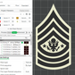 US Army Military E-9 Sergeant Major E-9 Sergeant Major Of The Army Officer Insignia Emblem Symbols 3D STL Files For 3D Printing Using 3D Printer Machines