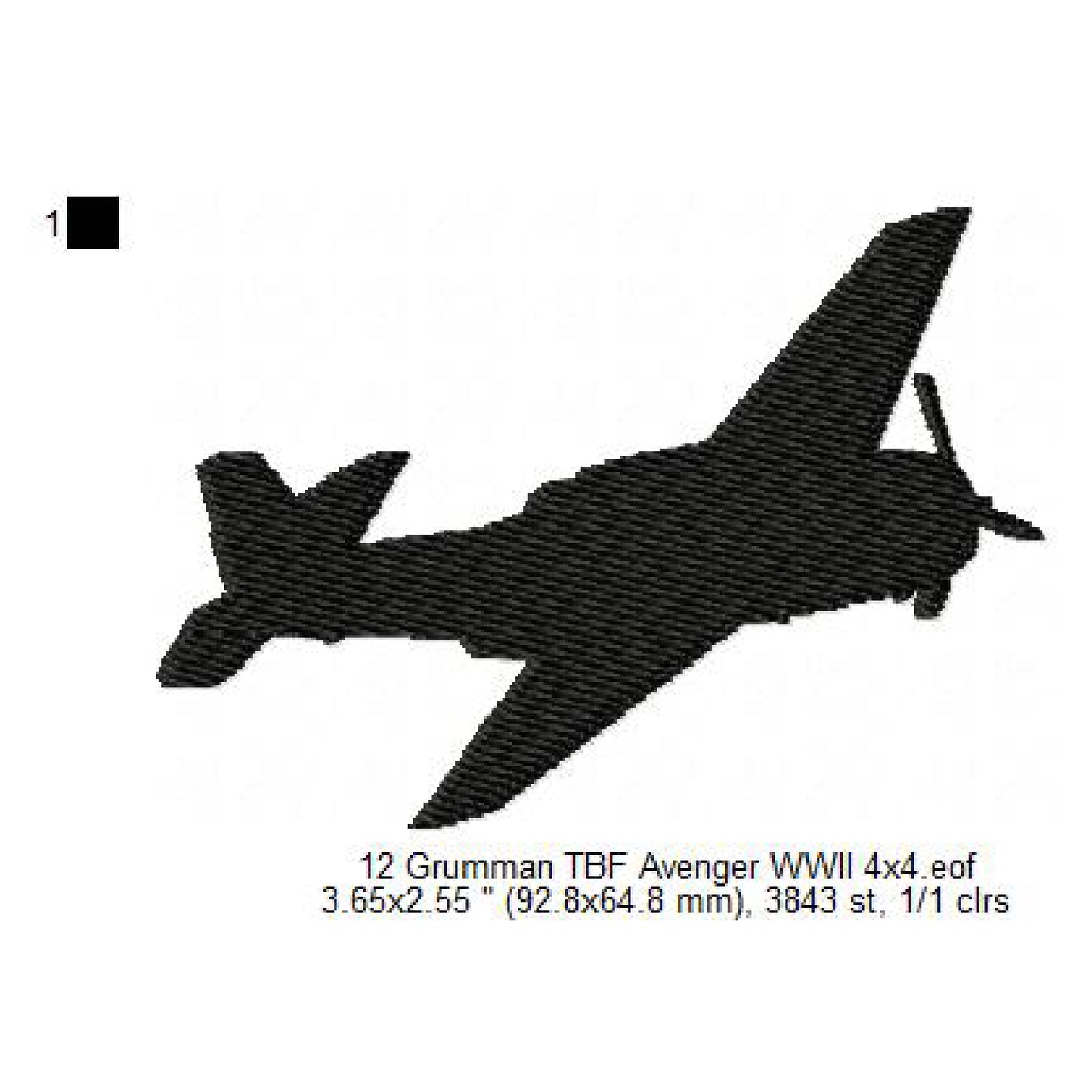 Chance Vought F4U Corsair, Grumman TBF Avenger, Grumman F4F Wildcat, Consolidated PBY Catalina, Douglas SBD Dauntless WWII US Navy Aircrafts Silhouette Set Machine Embroidery Digitized Design Files (Copy)