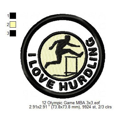 Olympic Sports Athletics Hurdling Acrobatic Gymnastics Badminton Baseball5 Beach Handball Volleyball Wrestling Silhouette Machine Embroidery Digitized Design Files