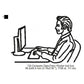 Computer Operator Programmer Line Art Machine Embroidery Digitized Design Files