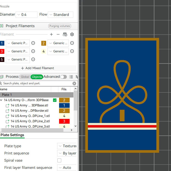 US Army Military O-1 Second 2nd Lieutenant Mess Uniform Officer Insignia Emblem Symbols 3D STL Files For 3D Printing Using 3D Printer Machines