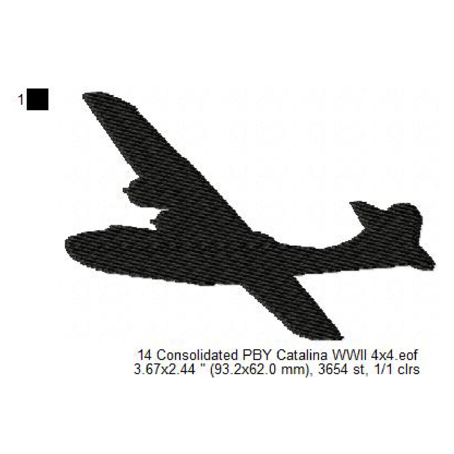 Chance Vought F4U Corsair, Grumman TBF Avenger, Grumman F4F Wildcat, Consolidated PBY Catalina, Douglas SBD Dauntless WWII US Navy Aircrafts Silhouette Set Machine Embroidery Digitized Design Files (Copy)
