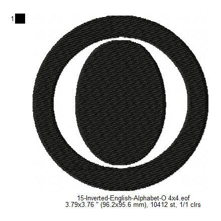 O English Alphabets Lettes Machine Embroidery Digitized Design Files