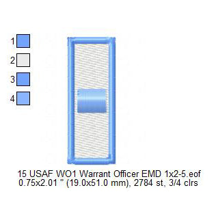 US Air Force USAF WO1 Warrant Officer Military Insignia Symbols Emblems Patches Machine Embroidery Digitized Design Files